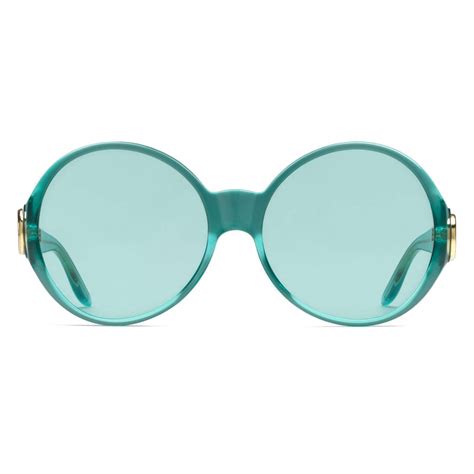 gucci round sunglasses blue|gucci round sunglasses for women.